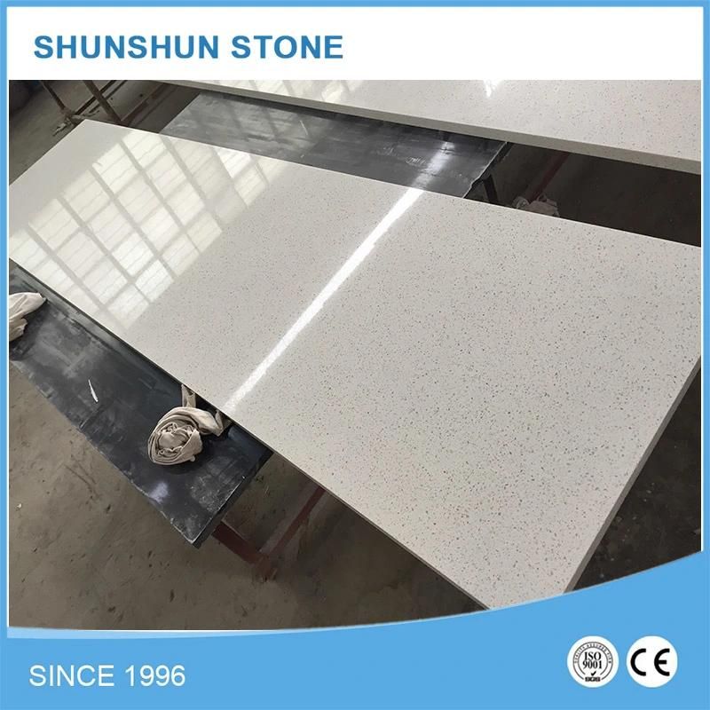 Popular White Quartz Stone Countertop for Kitchen