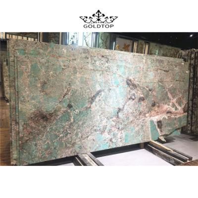Tabletops Bathroom Vanity Kitchen Cabinet Countertops Island Worktop Wall Panels Amazon Green Luxury Stone Natural Stone Slab Marble Tiles