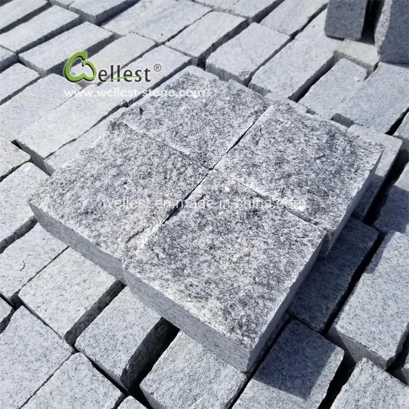 10X10X10cm Granite Driveway Paving Stone, Grey Granite Driveway Paver