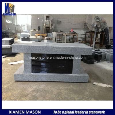 Gray Natural Stone Cremation Bench for Sale