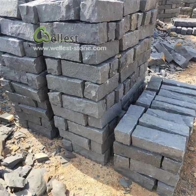 Embossed Black Basalt Road Edge Kerbstone