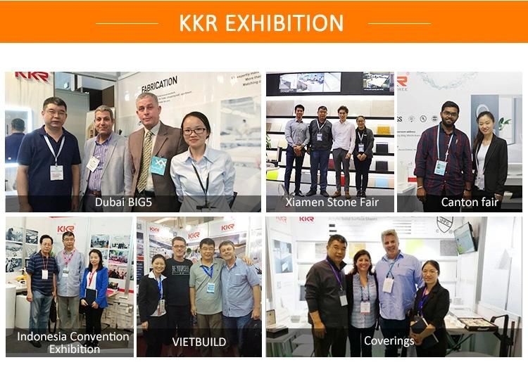 Kkr Pure White Artificial Stone Acrylic Stone Solid Surface Corian Sheet