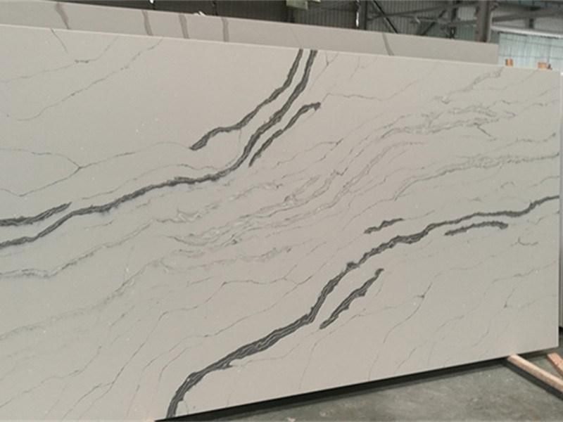 Hot Sale Quartz Slabs for Countertops/Vanitytops in Kitchen and Bathroom Engineering White/Grey/Black/Brown