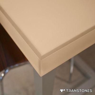 Pure Color Solid Surface Translucent Acrylic Desk and Chair