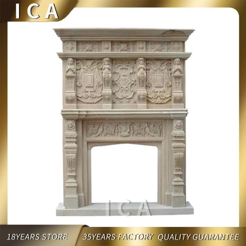 High Qualiy Indoor Decoration Marble Stone Fireplace