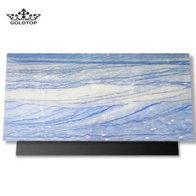 Mediteranean Blue Marble Vein Island Worktop Table Tops Bathroom Vanity Wall Panels Kitchen Countertops Natural Stone Slab Marble Tiles
