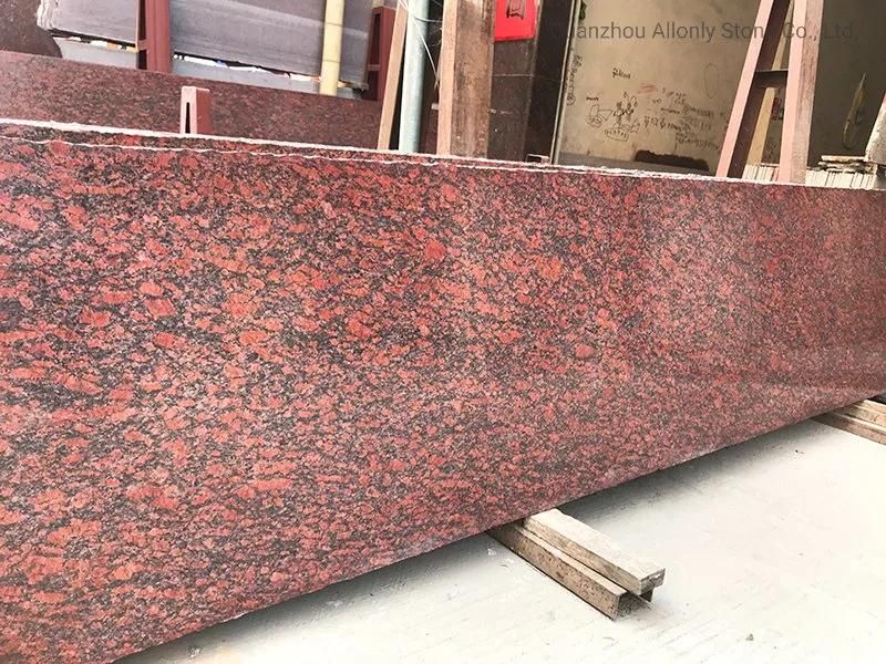China Cheap Maple Red Granite Kitchen Worktop and Island Countertop