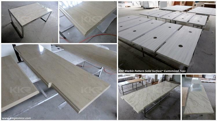 Modern Solid Surface Marble Color Artificial Stone Kitchen Countertop