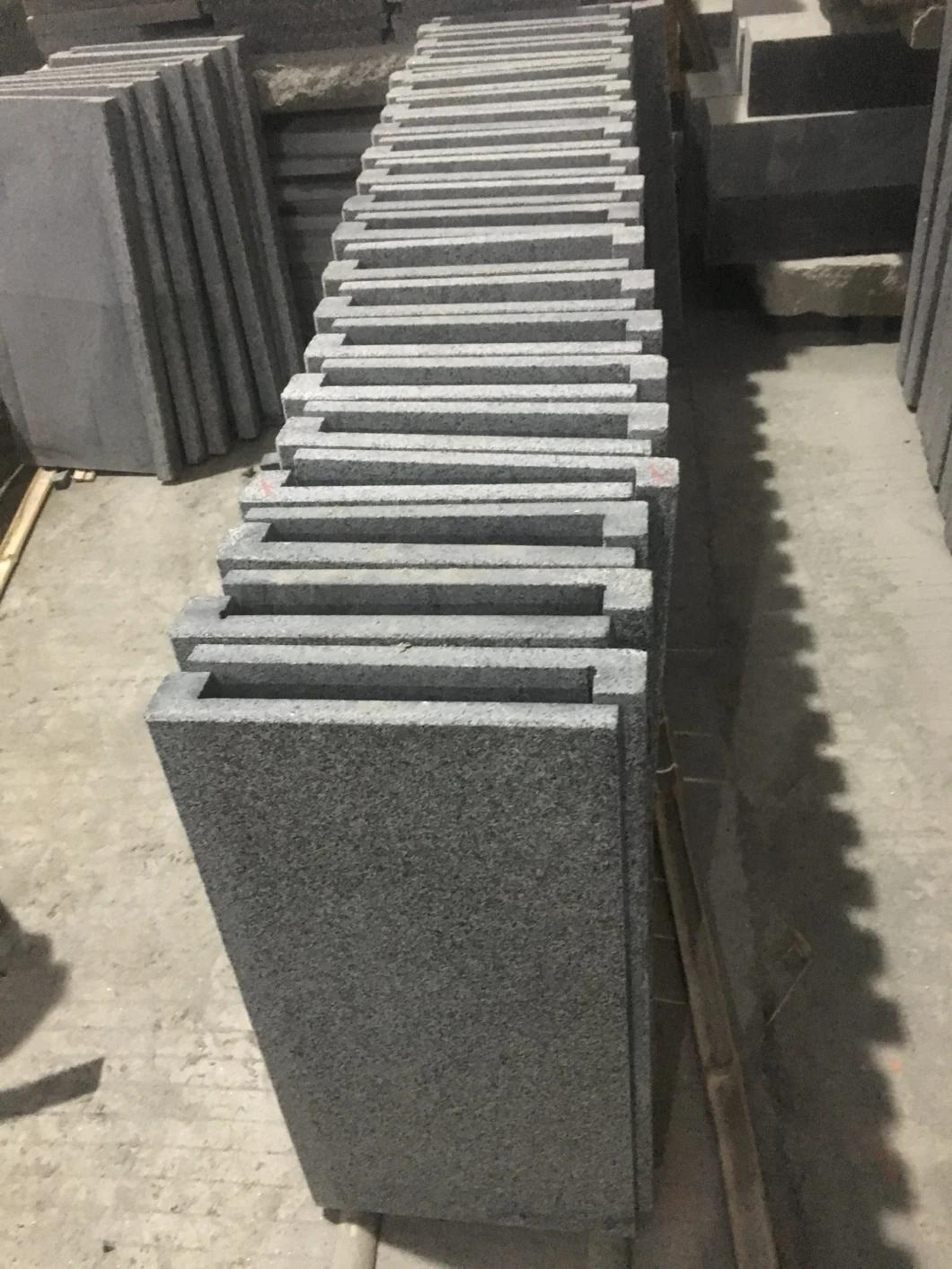 G654 Granite L Shape Swimming Pool Coping Tiles Flamed Waterproof