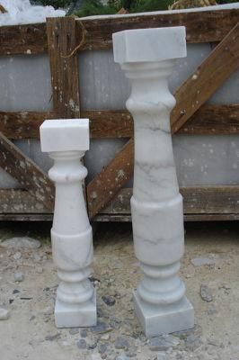 Guangxi White Marble Pillar Polished Pillars