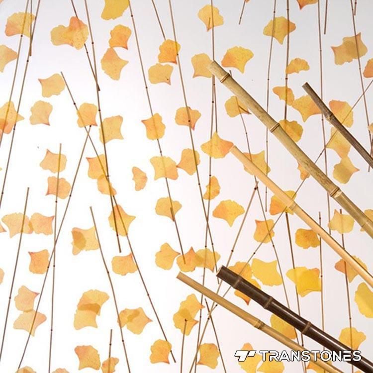 Translucent Yellow Leaves Sandstone Acrylic Wall Panel