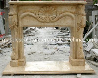 Hot Selling Mantel High Quality Natural Stone Marble Fireplace (SYMF-190)