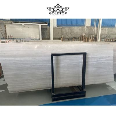 Available Polished Natural Marble Stone Chinese White Serpeggiante Wooden Marble for Floor and Wall