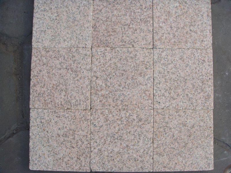 Light Grey/Dark Grey/Beige/Black/Pink Granite Cubes/Cobble Stones Flamed Surface Anti Slip
