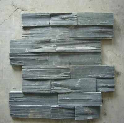Natural Stone Black Slate for Cladding Veneer Culture Panel Tiles