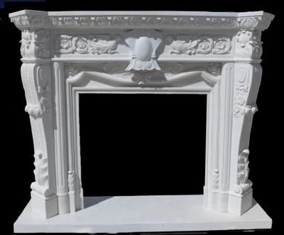 Indoor Use Fireplace Mantle of Natural Stone Marble Fireplace
