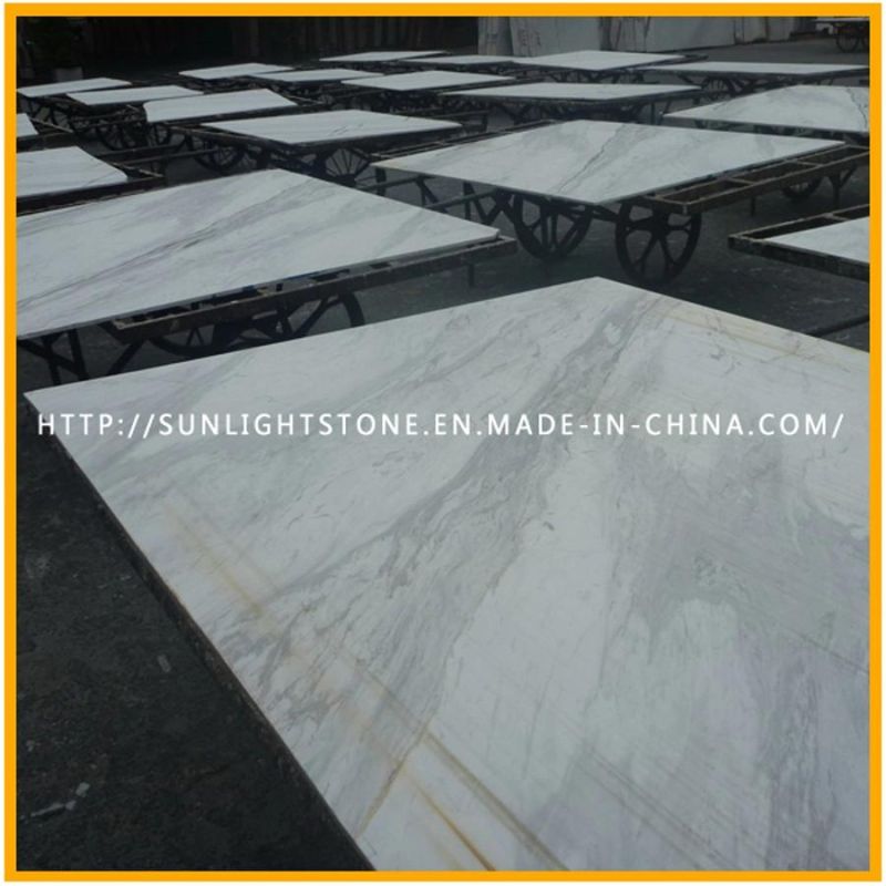 Polished Natural White Volakas Marble Slabs for Kitchen Bathroom Floor