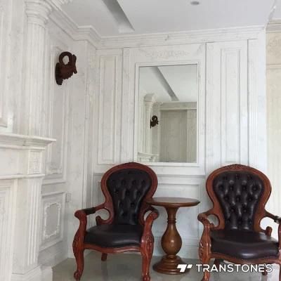 Architectural Polished Solid Surface White Stone Slab Alabaster Feature Wall