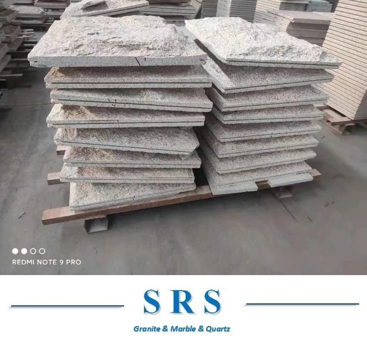 Natural Stone Chinese Cheap G682 Yellow Granite Mushroom/Natural Split Wall Stone for Cladding Tiles