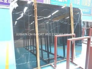 China Popular Black Marquina/Nero Marquina Marble for Slabs, Tiles, Cut Into Sizes, Wall Panel