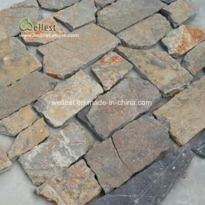 100% Natural Brown Stone Veneer Long Strip Flat Tile and Corner