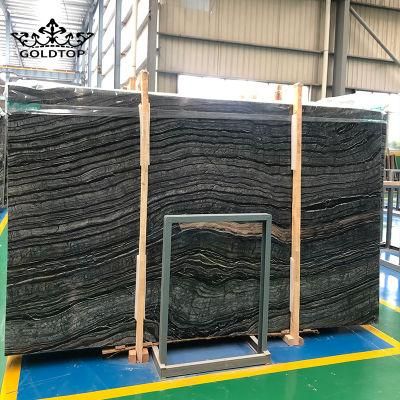 Wholesale Black/Grey/White/Brown/Green Marble Tile/Slab/Floor Countertop Wooden Marble Countertops for Building/Project/Countertop/Vanity Top