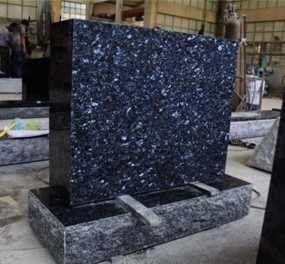 Blue Pearl Polished Upright Tombstone &amp; Monument
