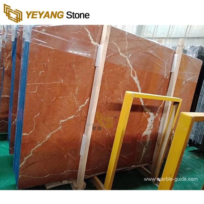 Rojo Coral Red Marble Slabs for Bathroom/Kitchen/Vanity/Countertop/Hotel