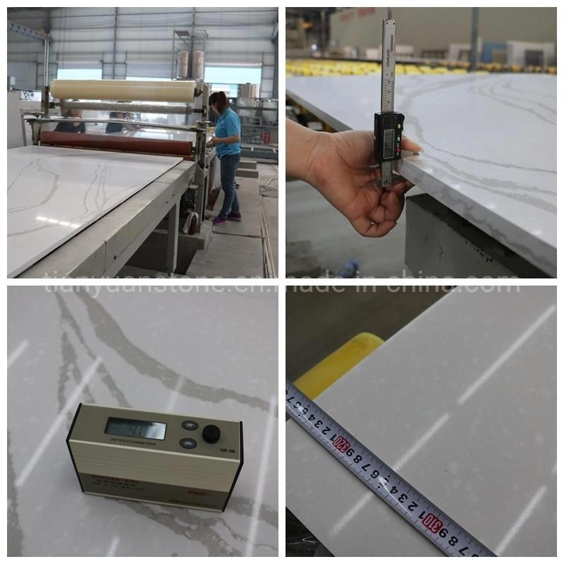 Marble Color Quartz Stone Slab for Ktichen Countertop