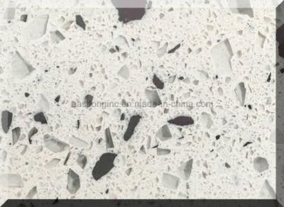 White Sparkle Colors Quartz Stone Solid Surface