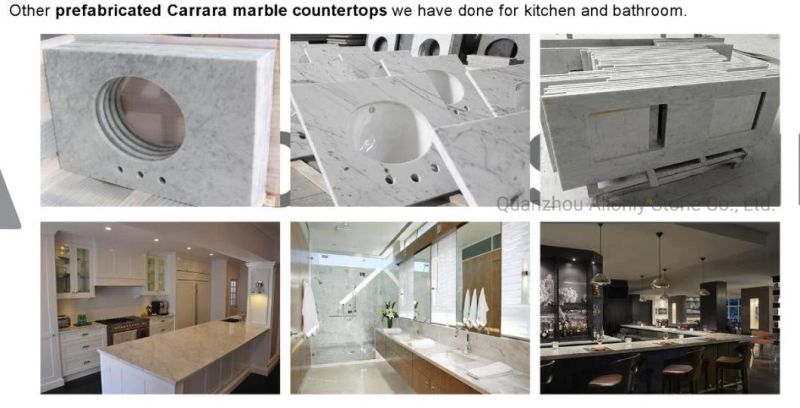 Bianco Cararra White Marble Bathroom Vanity Top for Hotel Design