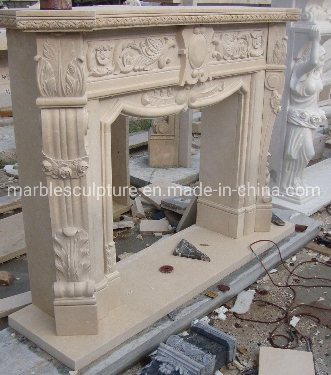 Indoor Decoration Factory Wholesale Marble Stone Fireplace (SYMF-290)