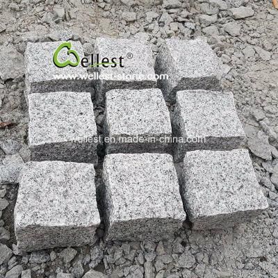 Light Grey Granite Cobble Stone Sets 10X10X10cm for Driveway Paving