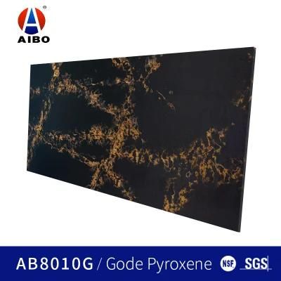 Golden Calacatta Quartz Stone for Veined Spotless Countertops
