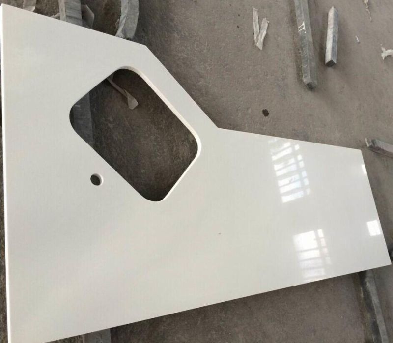 White Quartz Stone Kitchen Countertop/Vanity Top Stone Table/Island/Backsplash