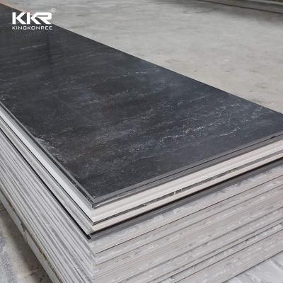 Marble Black Stone Staron 0.5&quot; Thick Shower Walls Panel Modified Acrylic Solid Surface