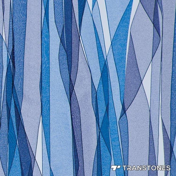 Blue PETG Decorated Sheet Translucent Acrylic Living Room Wall Panel