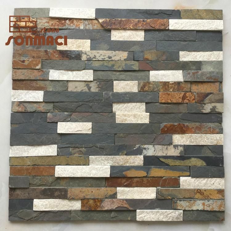 Natural Sandstone Slate Glued Ledgestone Panel