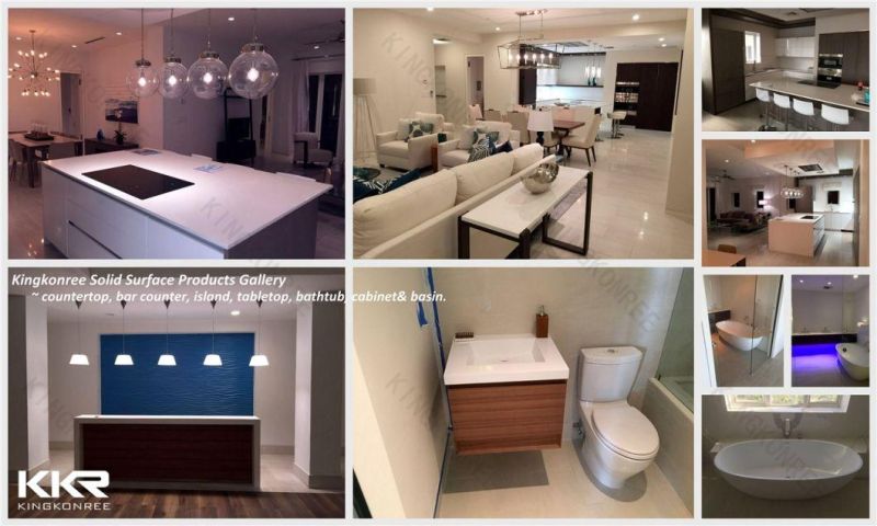 Custom Made Artificial Stone Concrete Color Vanity Top for Project