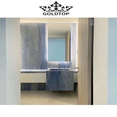 High Quality Polished 18mm Azul Blue Marble Slab for Wall/Floor Tiles Countertop/Vanity Top/Worktops