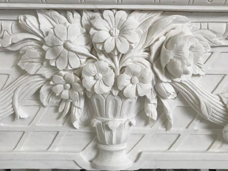 Modern Design Marble Fireplaces Mantel Surround Carving Fireplace