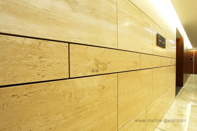 Roman Beige Travertine Polished Tiles for Commerical Projects/Wall/Flooring/Hotel