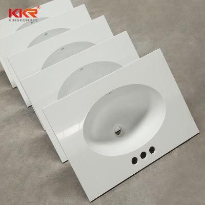 Molded Vanity Artificial Stone Bathroom Hand Wash Unit