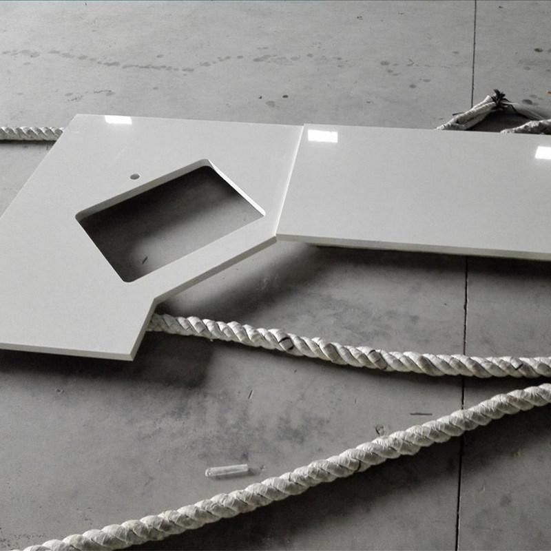 Pure White Quartz Countertop Kitchen/Bathroom Vanity Top Polish Quartz Slab Supplier