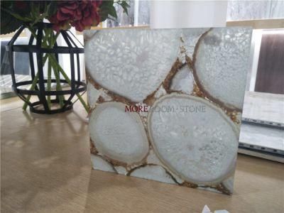 Translucent White Natural White Agate for Wall, Kitchen Countertop, Table Top Design