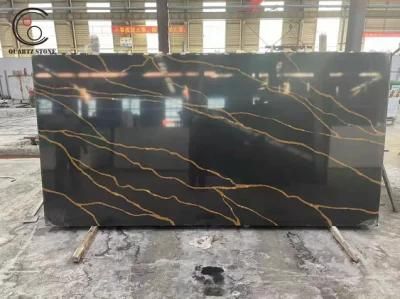 China Manufacture Artificial Quartz Stone Marble Look Slabs Quartz Calacatta