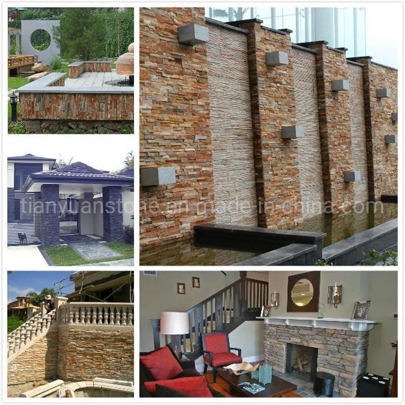 Grey Color Split Surface Slate Natural Stone Veneer, Slate Culture Stone