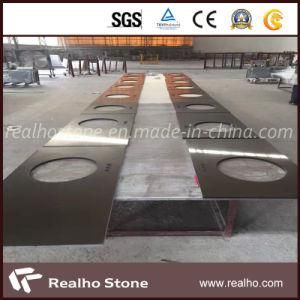 Polished Artificial Deep Grey Sparkle Quartz Countertop for Sale