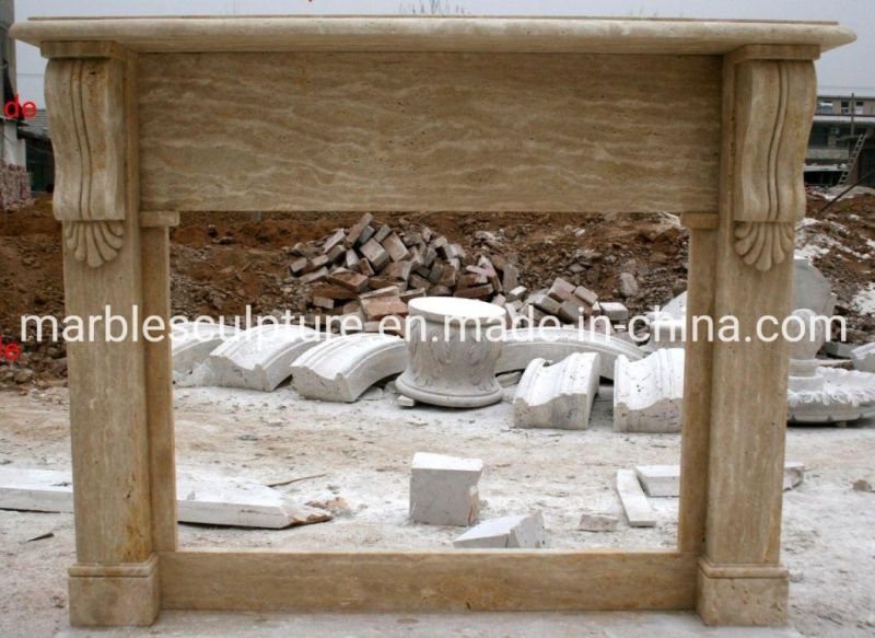 Simple Style Home Decoration Cheap Marble Fireplace (SYMF-109)