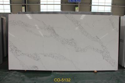 Beautiful Co-5132 Artificial Quartz Stone Slab Used for Kitchen Countertops